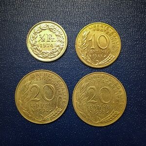 French Coins — Half Franc and Centimes
